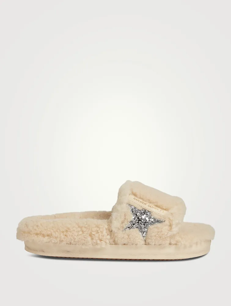 Poolstar Shearling Slide Sandals