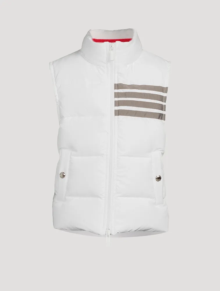 Ripstop Down Vest With Four-Bar Detail