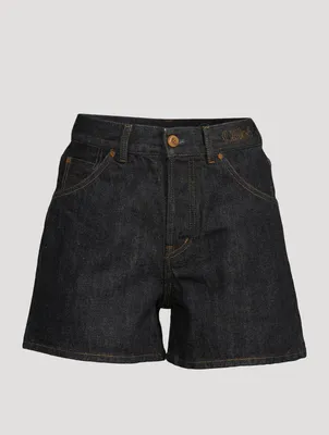 High-Rise Denim Shorts