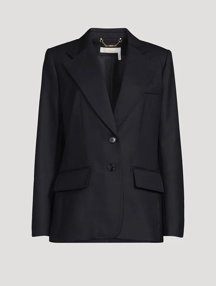 Wool Canvas Blazer