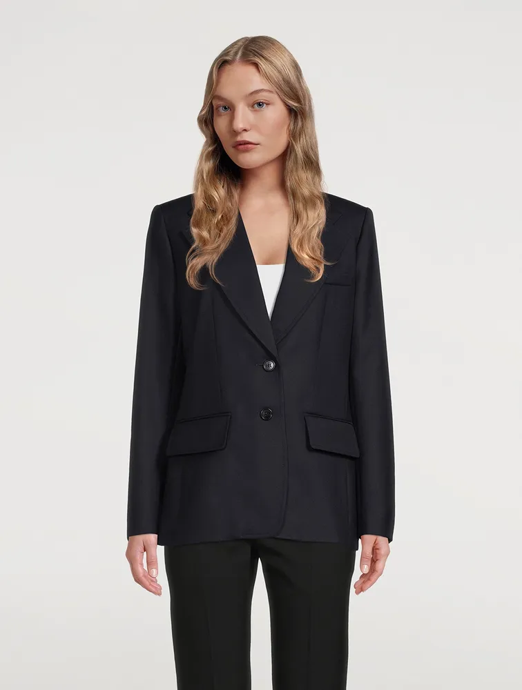 Wool Canvas Blazer