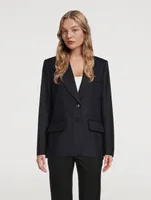 Wool Canvas Blazer