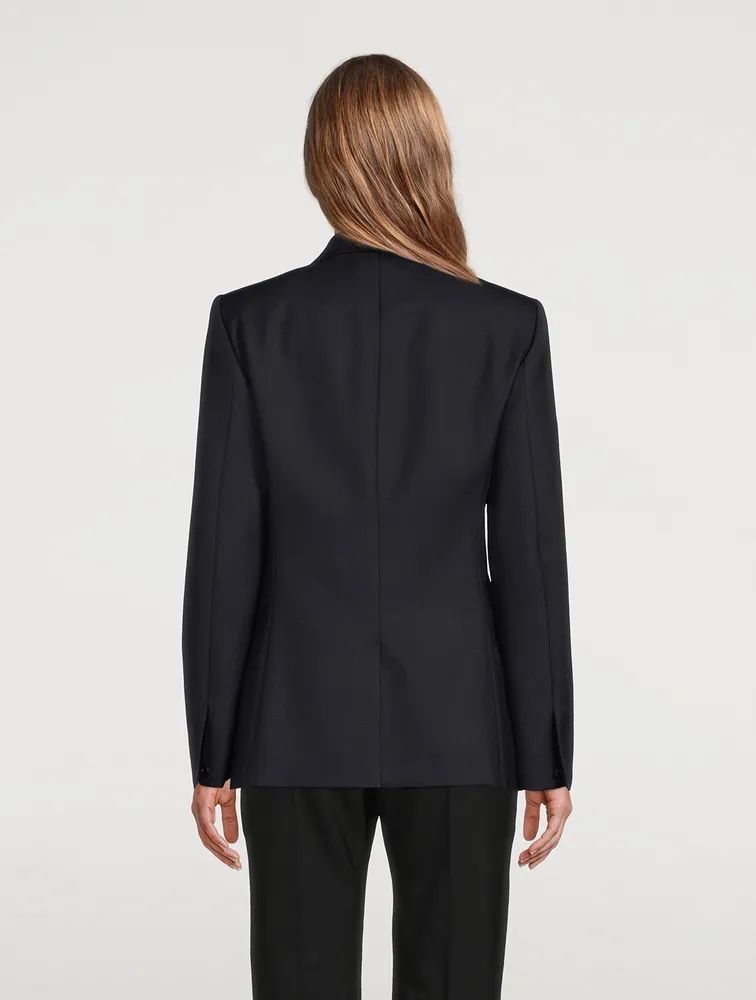 Wool Canvas Blazer