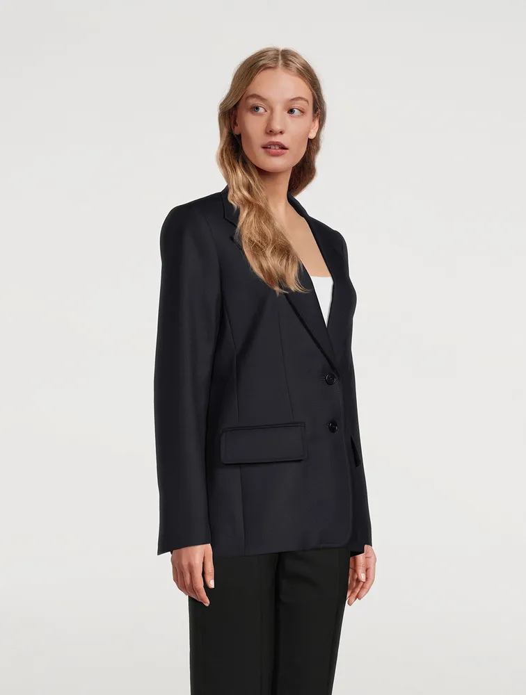 Wool Canvas Blazer