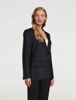Wool Canvas Blazer