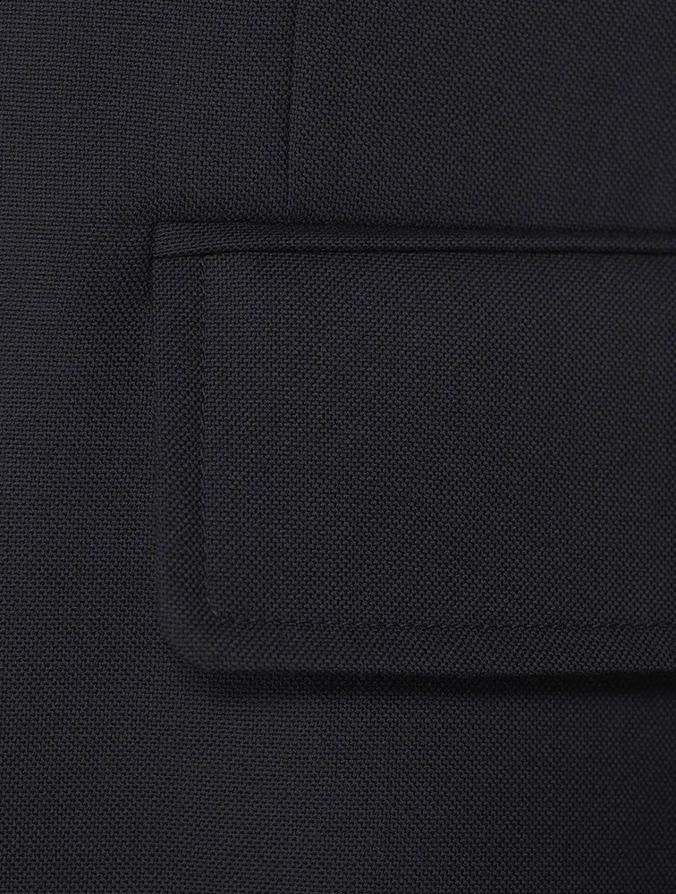Wool Canvas Blazer