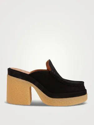 Jamie Suede Loafer Mules