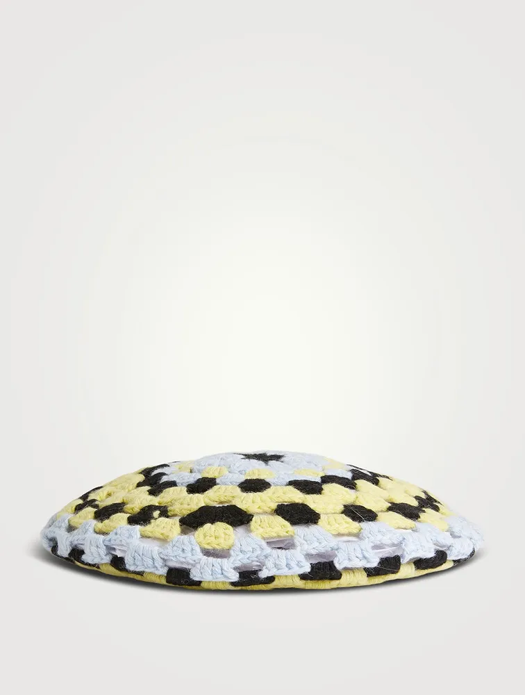 Lambswool Crochet Beret