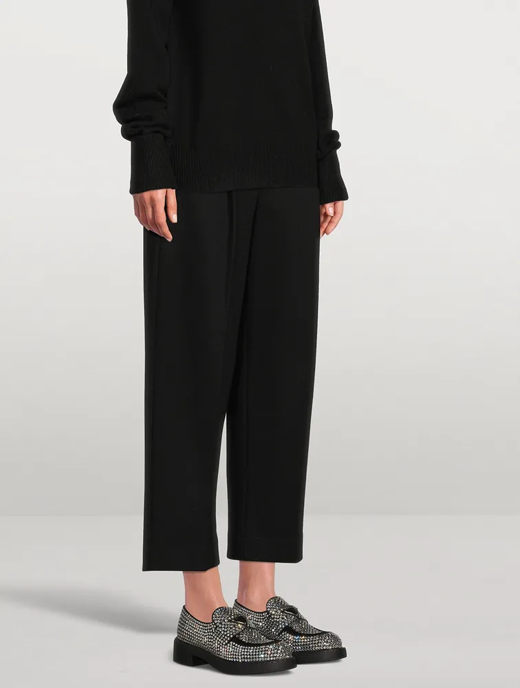 Satin Loafers With Crystals