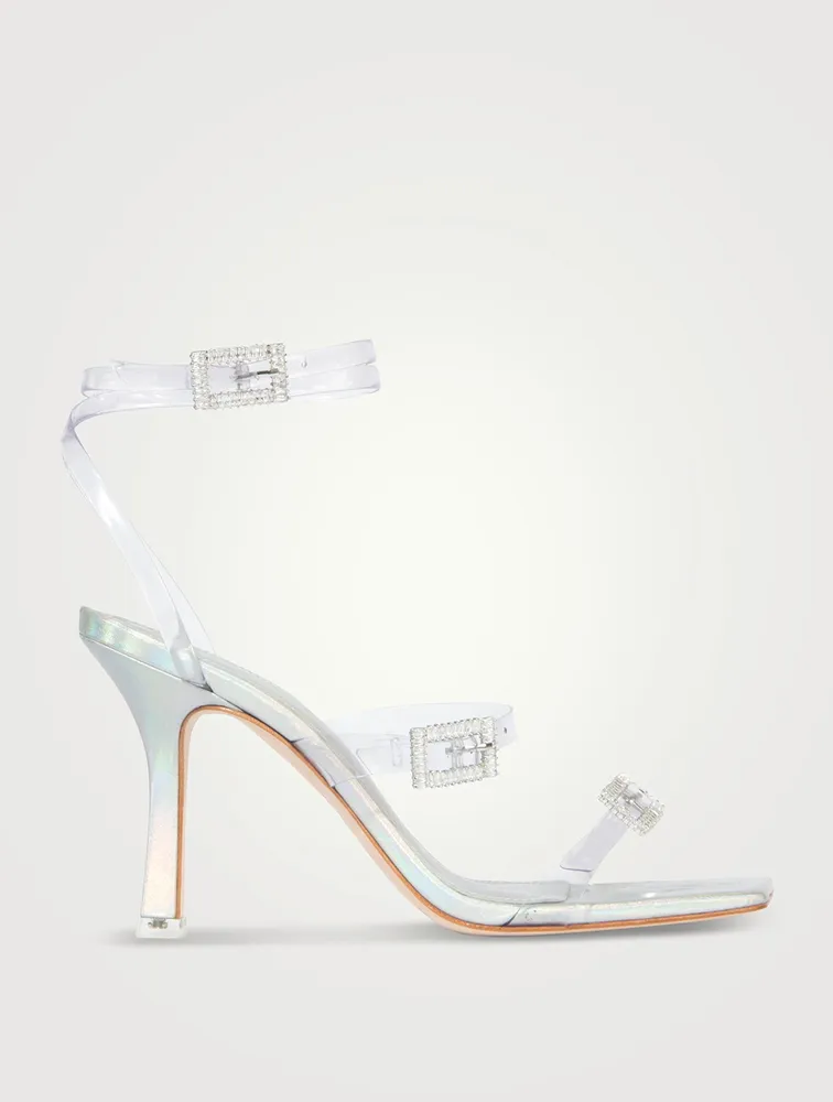Livia PVC Sandals With Crystal Buckles