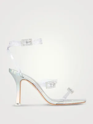Livia PVC Sandals With Crystal Buckles