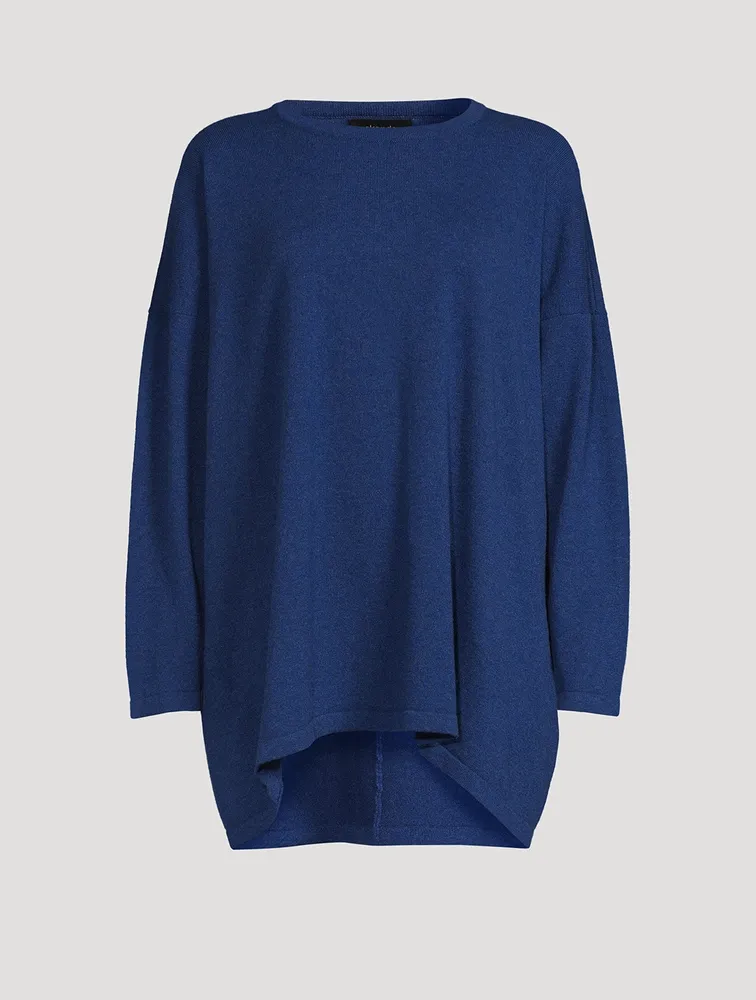 Cashmere Angle-To-Front Long Sweater
