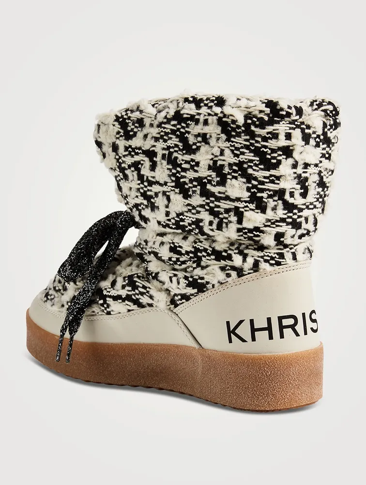 Puff Tweed Ankle Boots