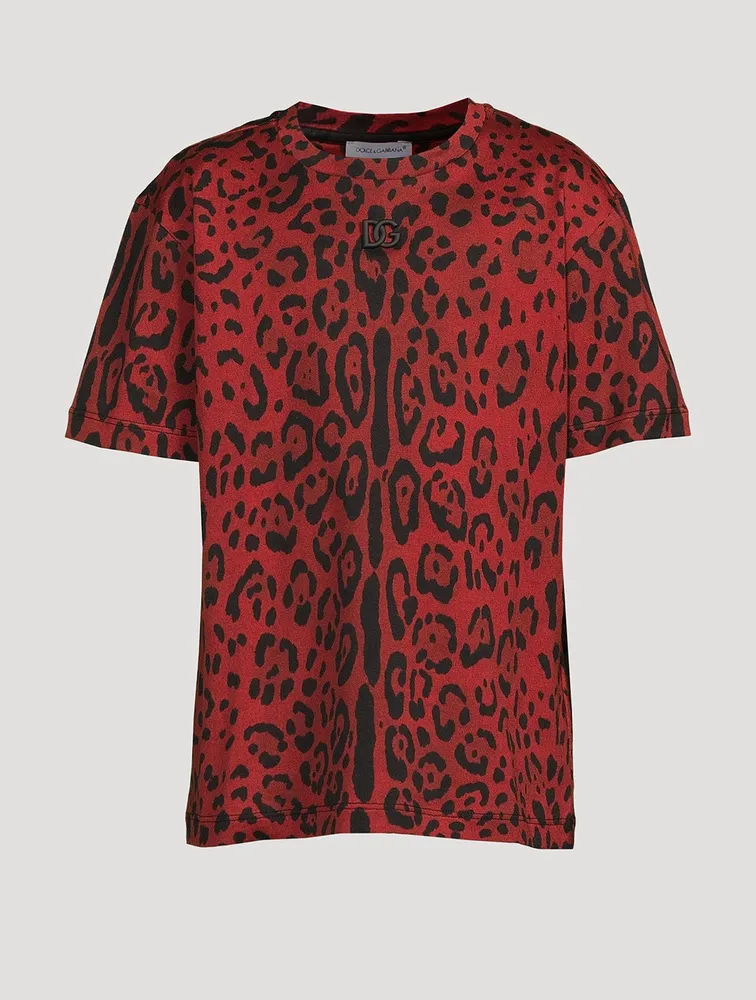 Cotton T-Shirt Animal Print