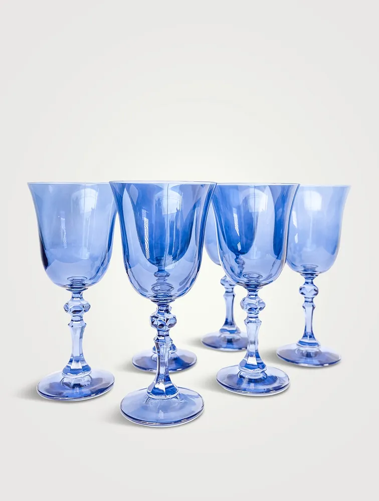 Regal Coloured Glass Goblets - Set Of 6