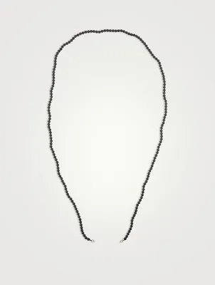 Hematite Strand With Gold Loops