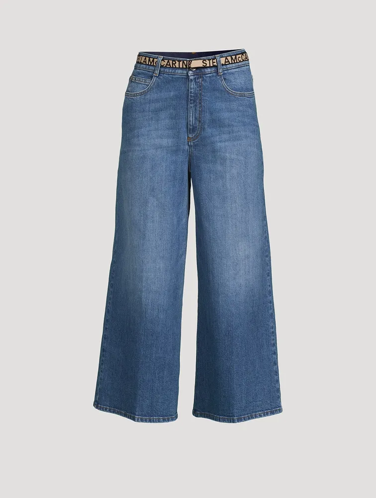 Wide-Leg Jeans With Logo Belt