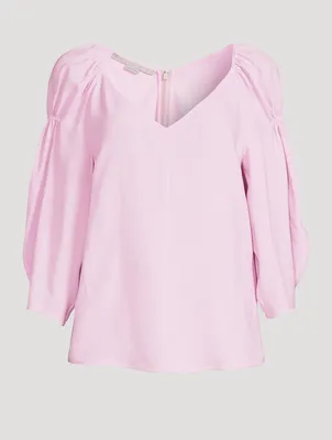 Puff-Sleeve Blouse