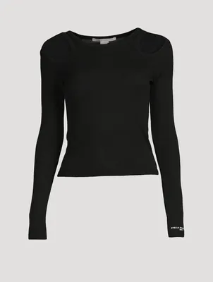 Cut-Out Long-Sleeve T-Shirt