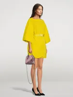 Belted Bungee Cord Mini Dress