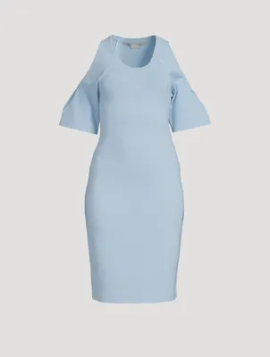 Compact Knit Cut-Out Midi Dress