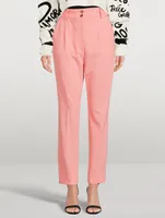 High-Waisted Pleated Trousers