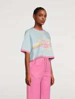 Balmain x Barbie Cropped Logo T-Shirt