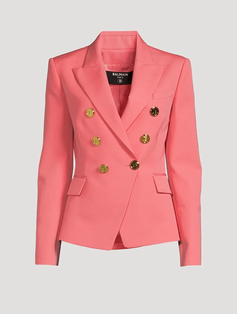 Grain De Poudre Double-Breasted Blazer