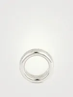 Iconica 18K White Gold Ring With Diamonds