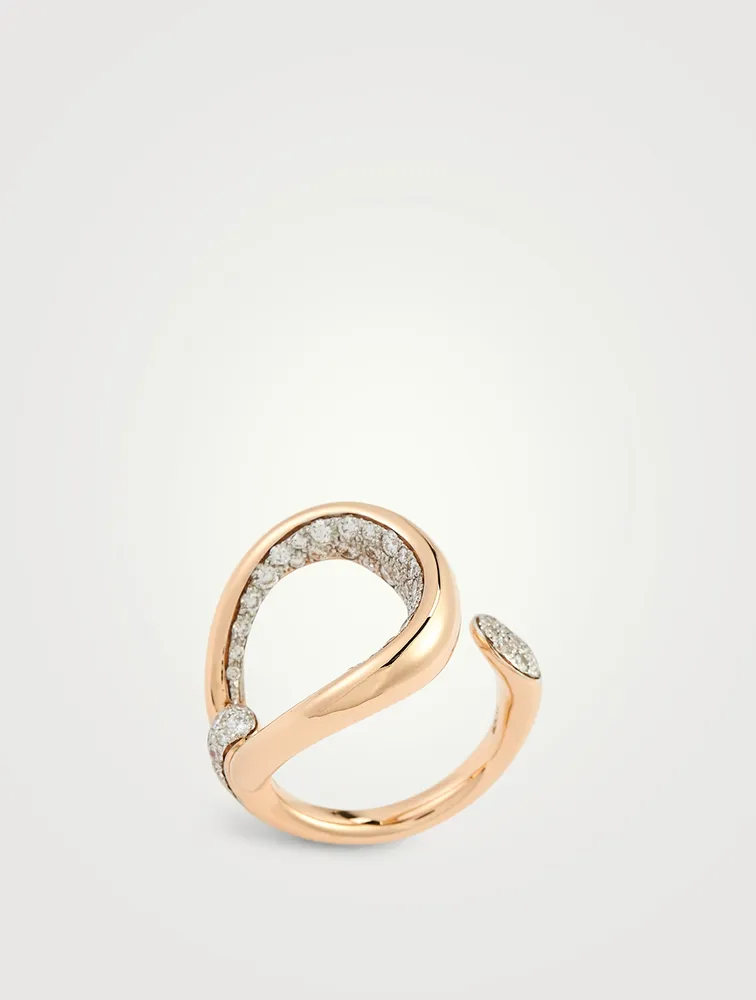 Fantina 18K Rose Gold Ring With Diamonds