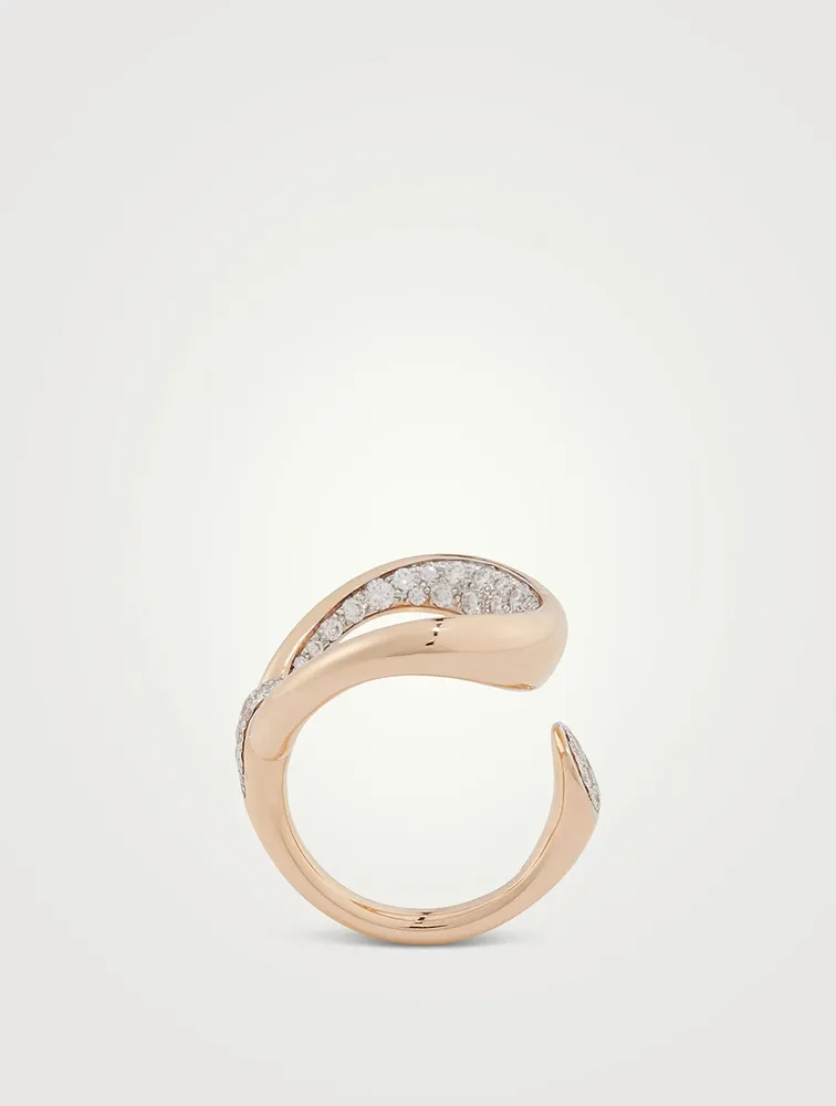 Fantina 18K Rose Gold Ring With Diamonds
