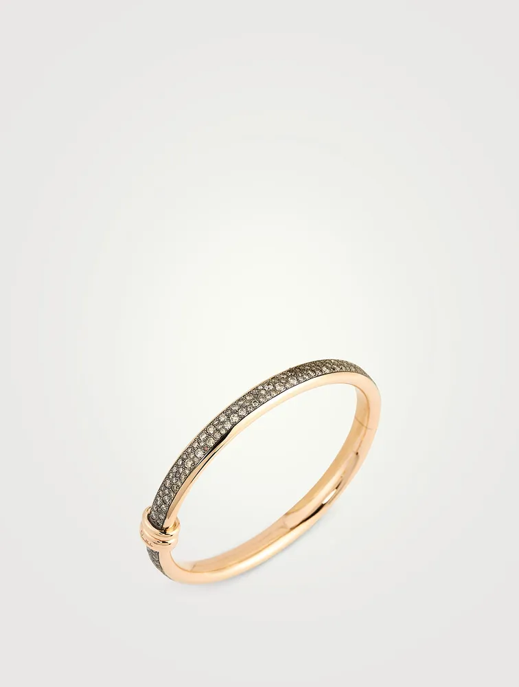 Iconica 18K Rose Gold Bracelet With Diamonds