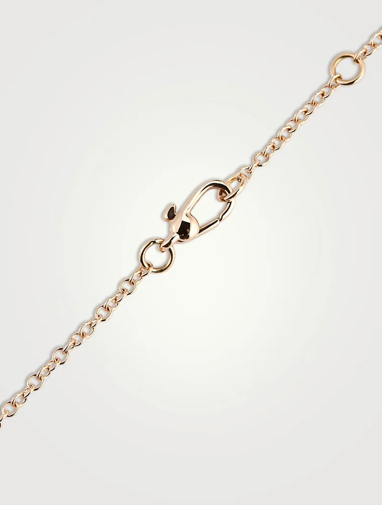 Nudo 18K Rose And White Gold Pendant Necklace With Rose Quartz