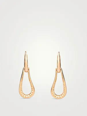 Fantina 18K Rose Gold Earrings With Diamonds