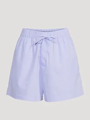 Organic Cotton Poplin Pajama Shorts
