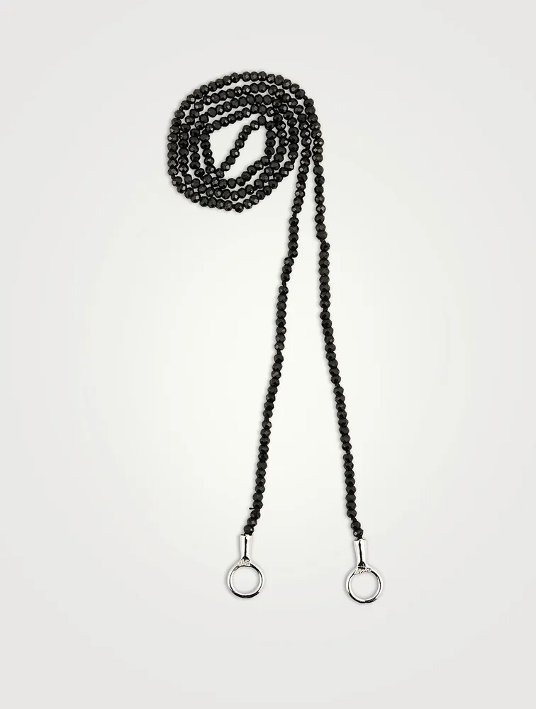 16-Inch Itty Bitty Strand With Gold Loops And Black Spinel