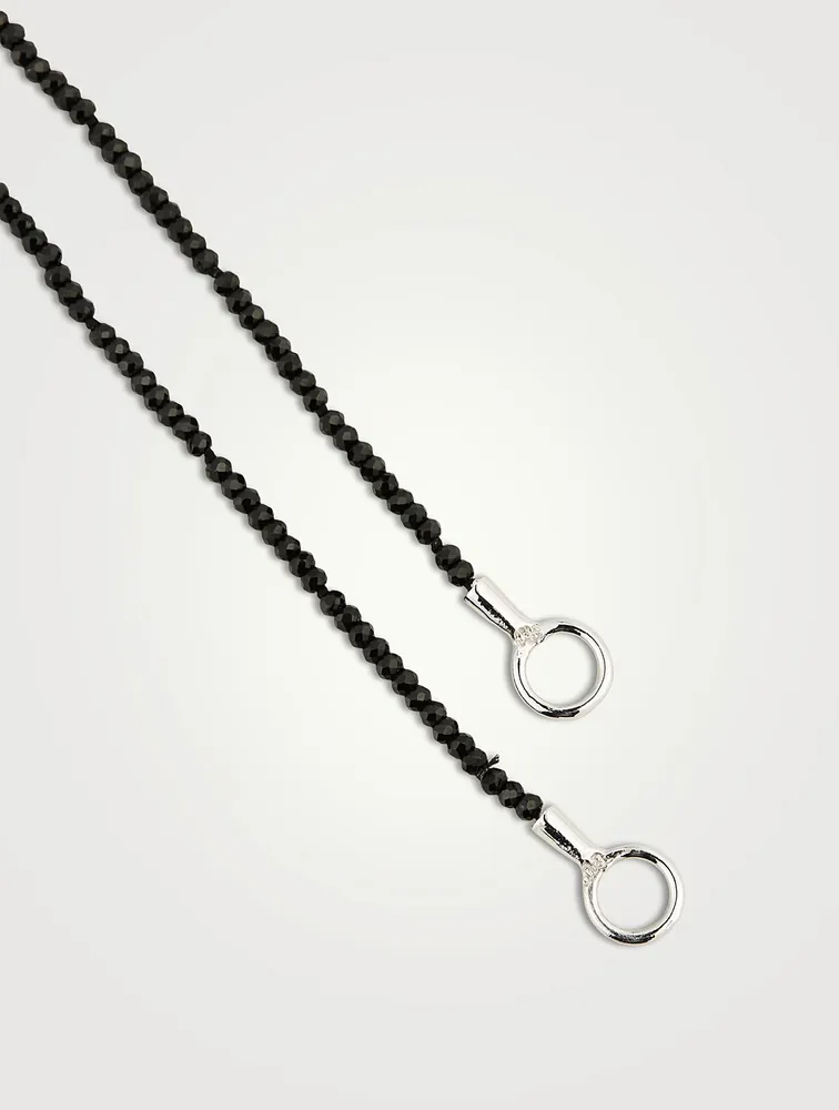 16-Inch Itty Bitty Strand With Gold Loops And Black Spinel