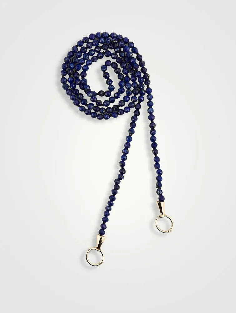 16-Inch Itty Bitty Strand With Gold Loops And Lapis