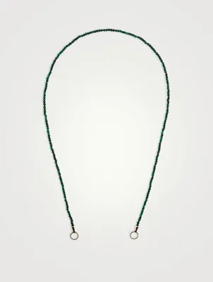 16-Inch Itty Bitty Strand With Gold Loops And Malachite