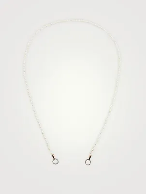16-Inch Pearl Strand With Rose Gold Loops