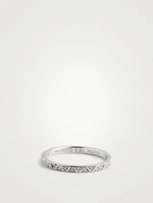 Manawa 18K White Gold Eternity Ring With Diamonds