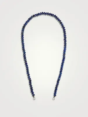 24-Inch Lapis Rondel Strand With Gold Loops