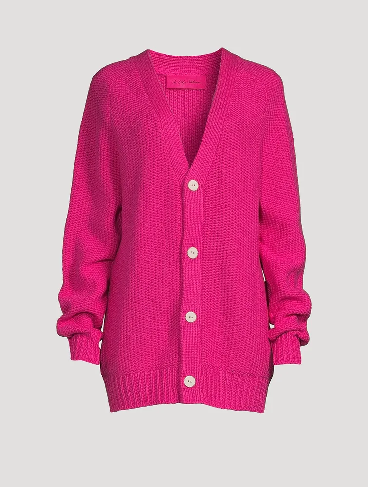 Grain Stitch Cashmere Cardigan