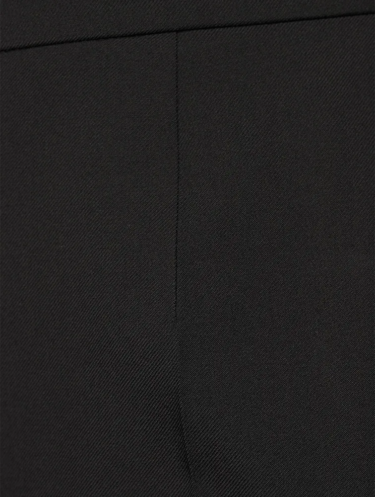 Ruffled Wool Shorts