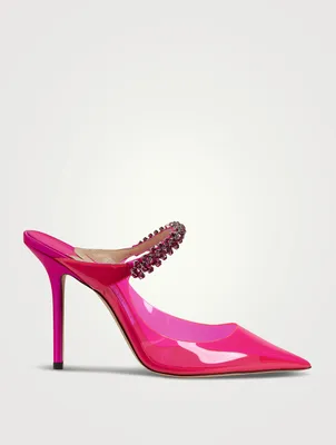 Bing 100 PVC Mules With Crystal Strap