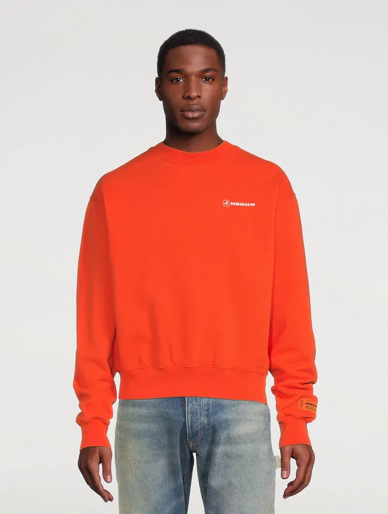 Crewneck Sweatshirt With Logo Tape