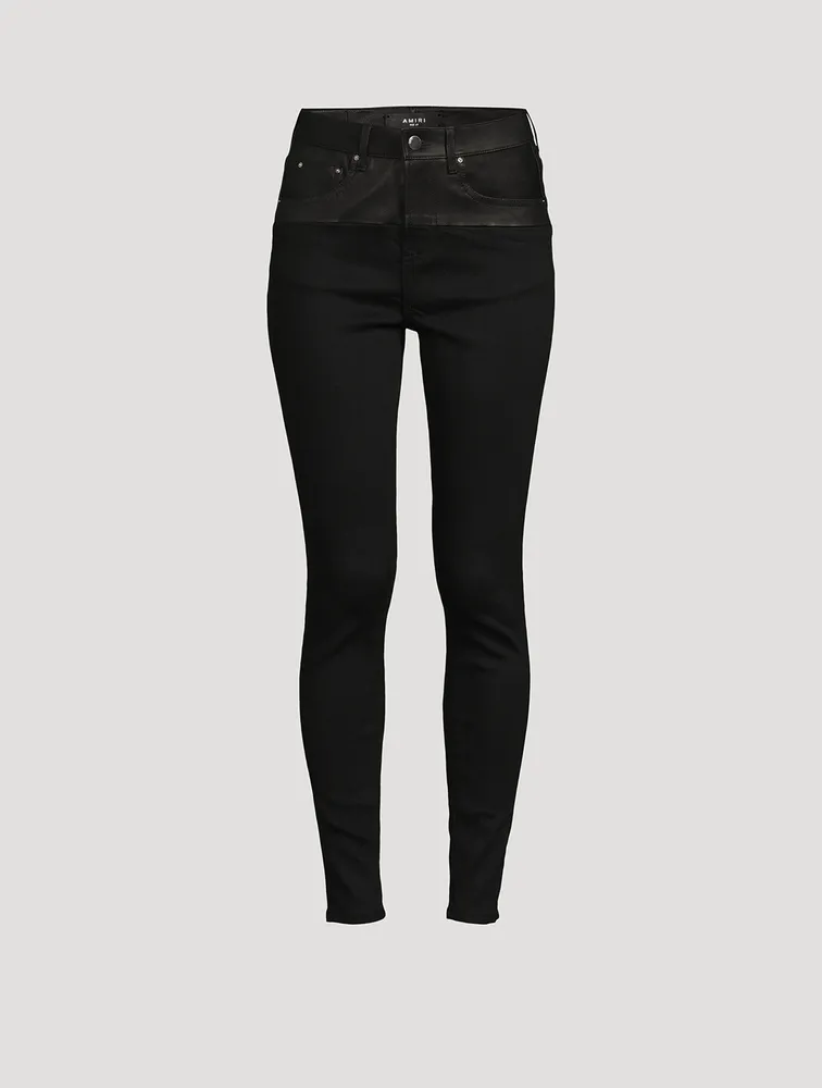 Skinny Jeans With Leather Band