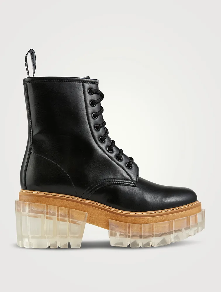 Emilie Transparent Sole Combat Boots