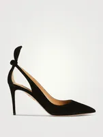 Bow Tie Suede Pumps