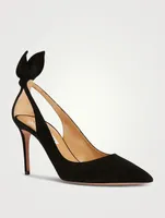 Bow Tie Suede Pumps